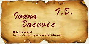 Ivana Dačević vizit kartica
